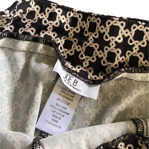 {Joe B} Hexagon Print Fitted elastic Waist Straight let Dress Pants - Picture 8 of 9